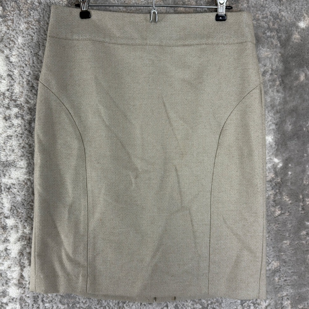 Banana Republic Size 10 Textured Career Pencil Skirt Tan Sleeveless Women